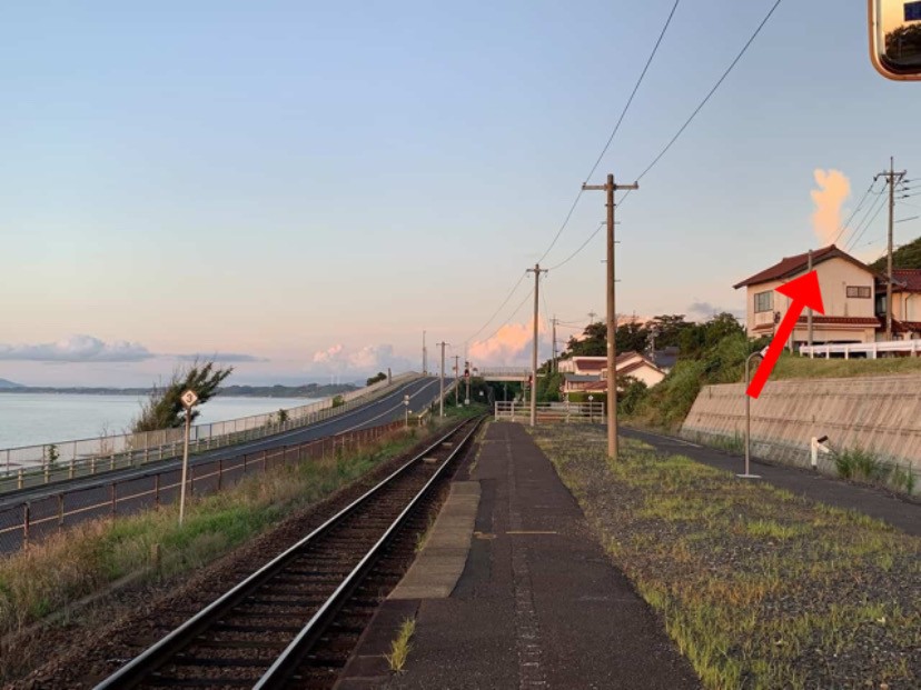 島根県出雲市_田儀駅_夕日_フォトスポット_ドライブ_海の見える駅_おすすめ