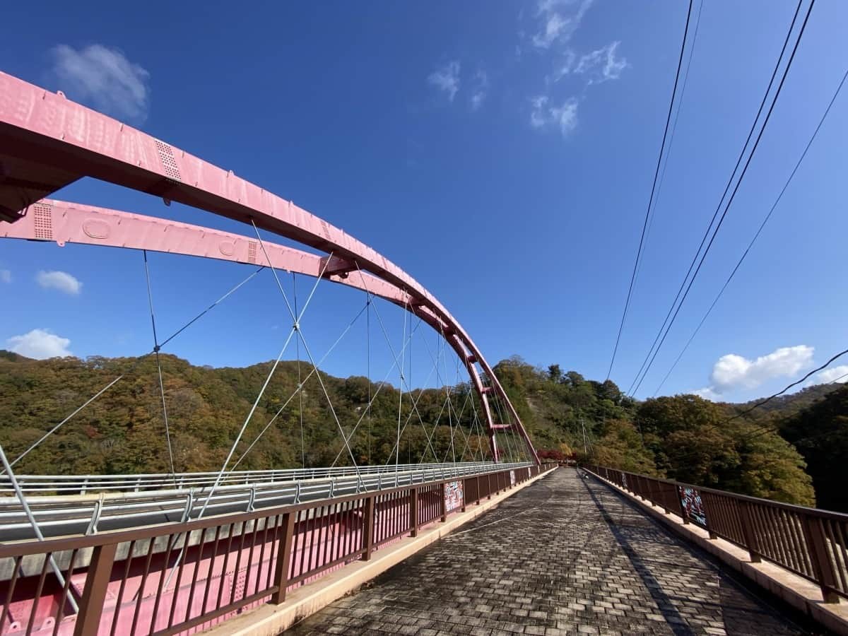 鳥取県日南町_紅葉_名所_穴場_日南湖_駐車場