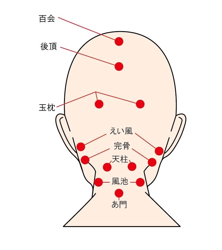 疲れ目・眼精疲労に効くツボその2_風池（ふうち）