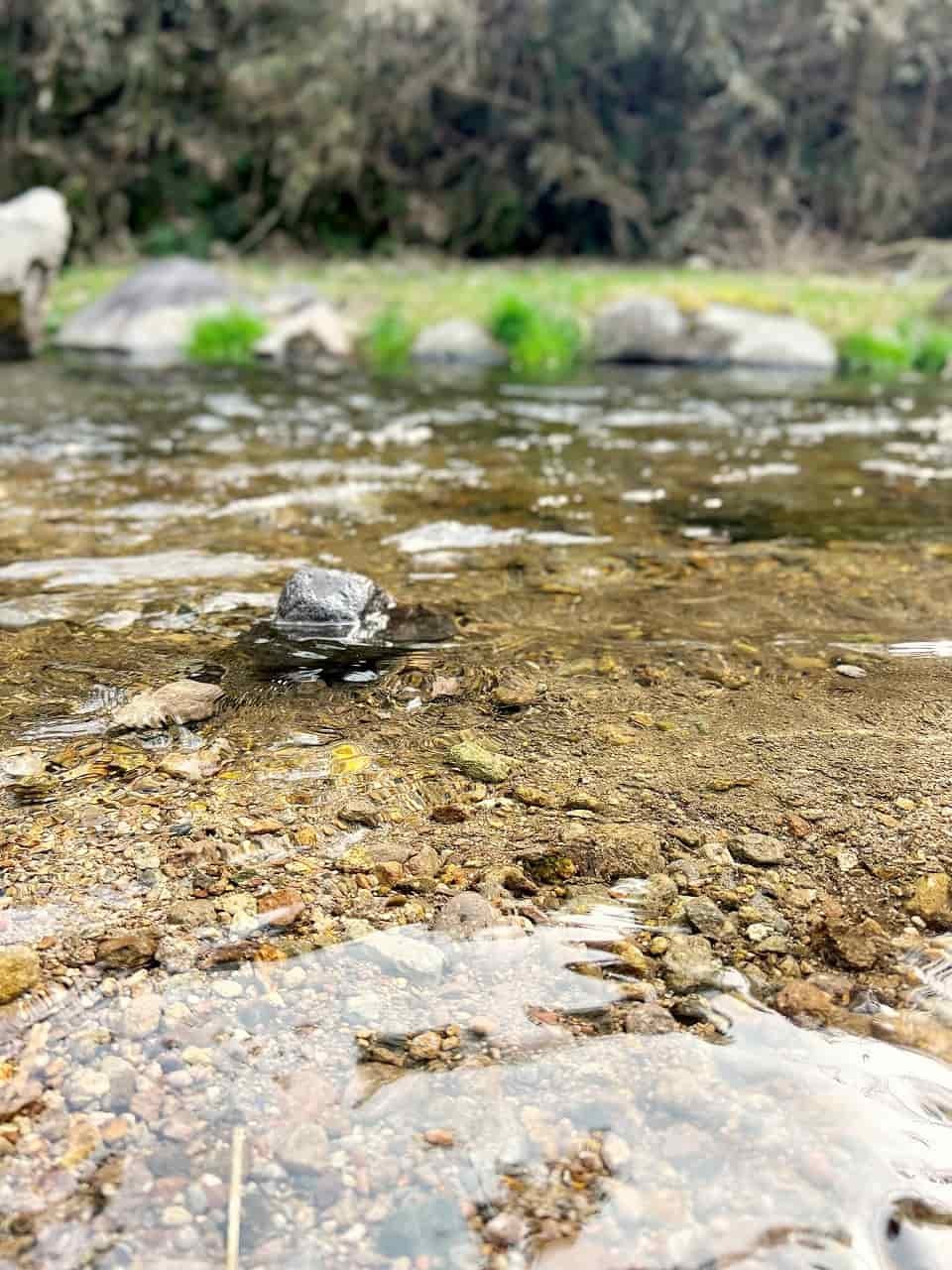 鳥取県西伯伯耆町にある渓流公園『マウンテンストリームきしもと』の様子