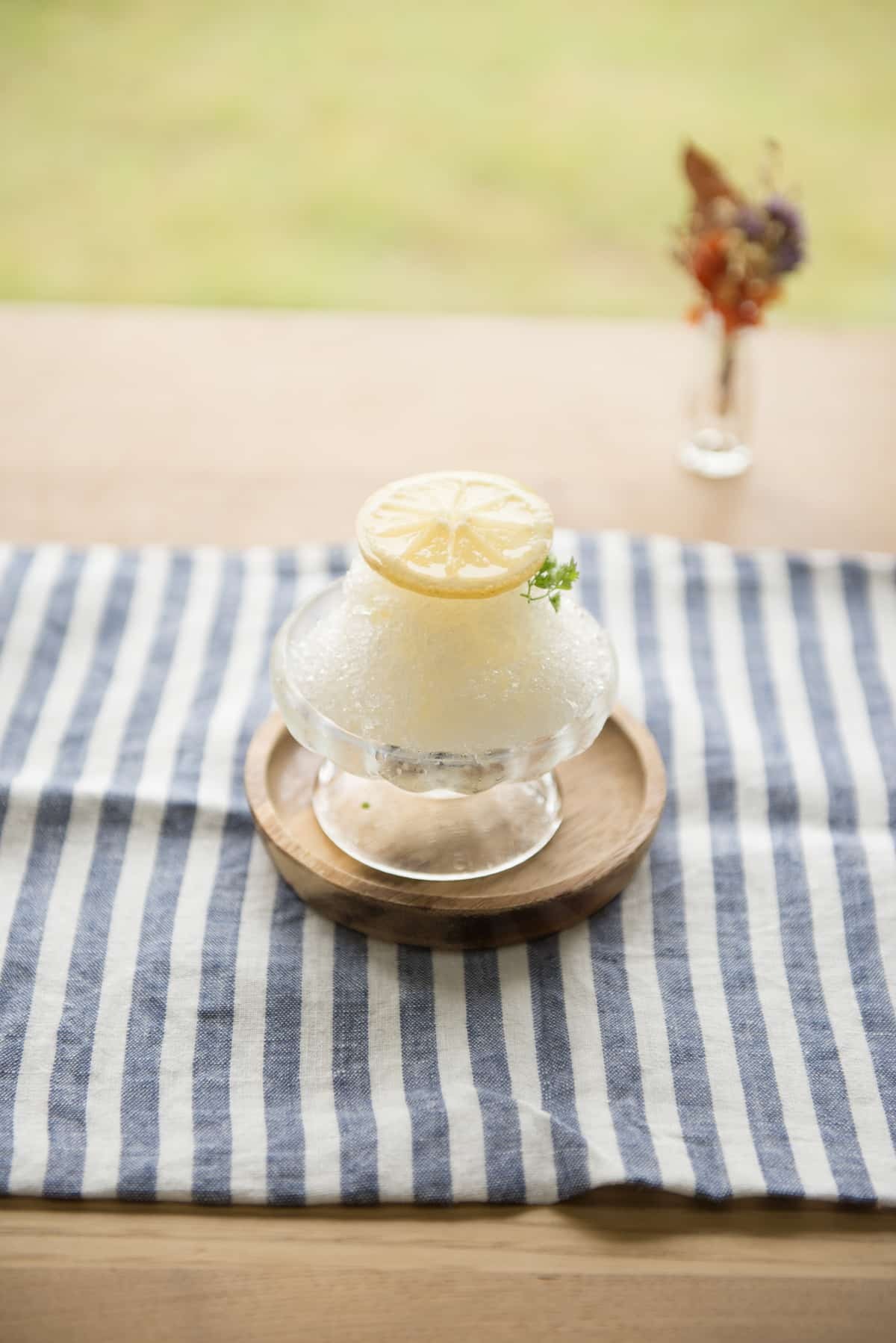 出雲市にあるフォトスタジオとカフェが一体となった『bocco』の「はちみつレモンのかき氷」