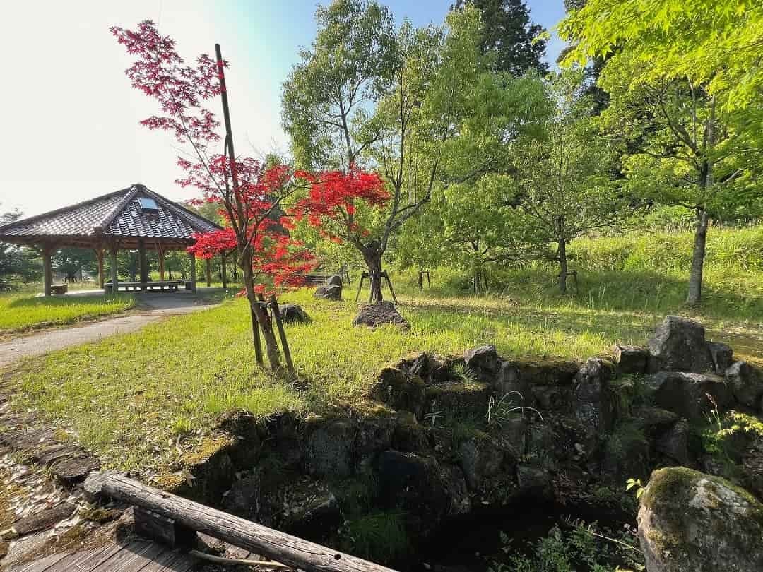 鳥取県西伯郡南部町にある『新宮谷公園』の様子