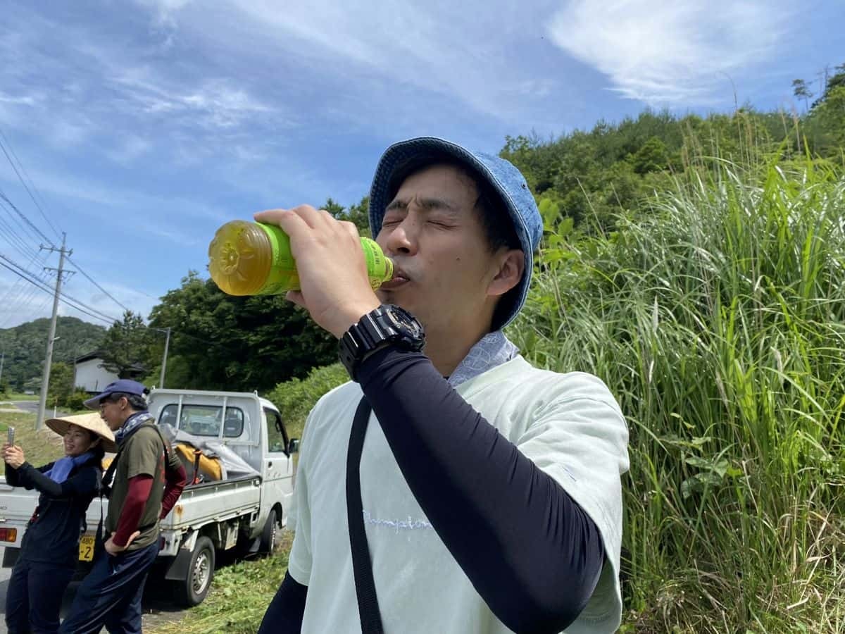 島根県雲南市吉田町での草刈りイベントの様子