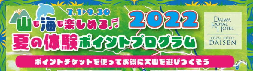 夏の体験ポイントプログラムのチラシ