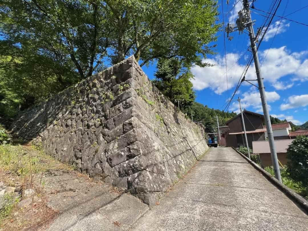 鳥取県鳥取市青谷町の蔵内観音寺にいる「石垣の亀石」周辺の様子