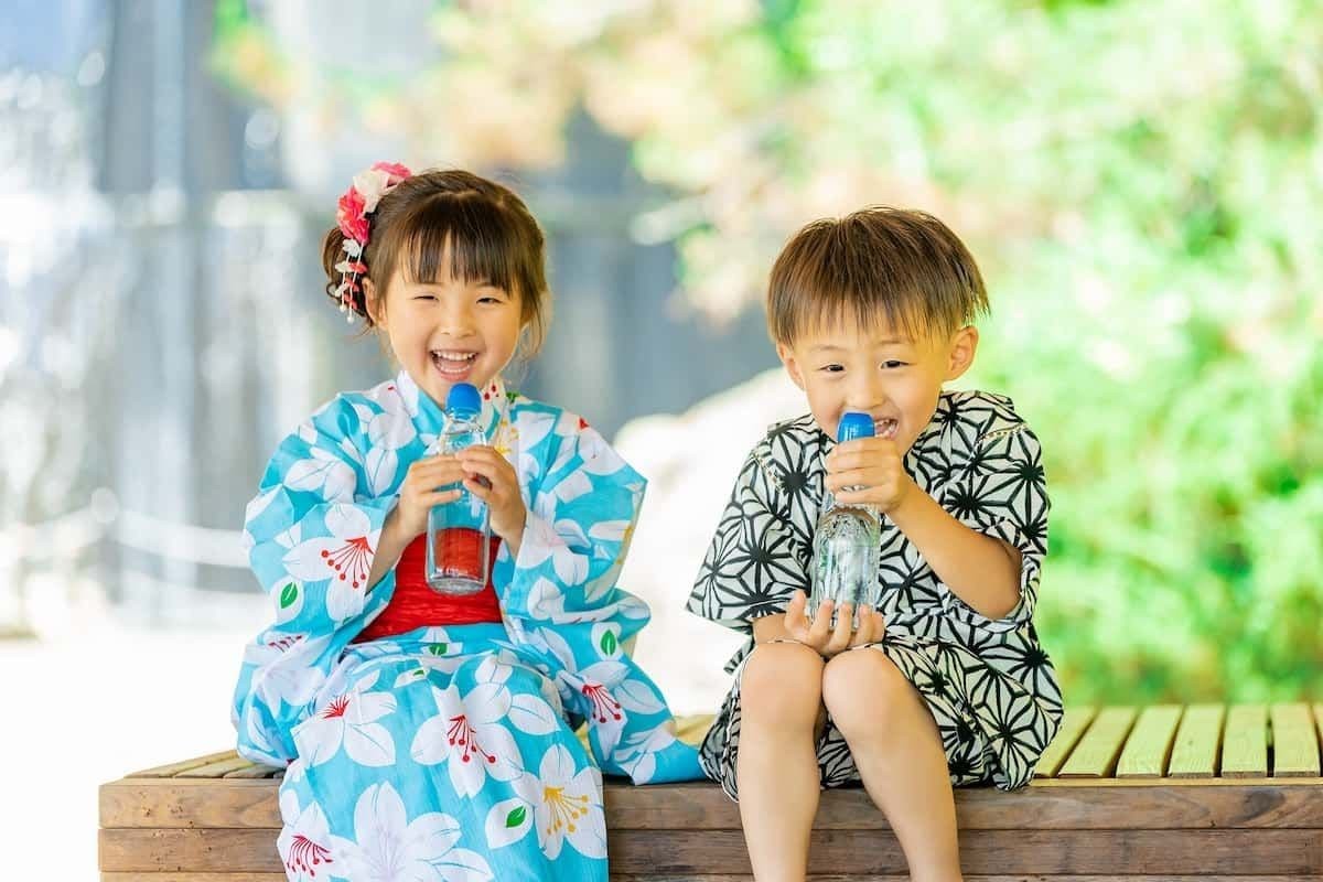 子どもの浴衣姿の様子