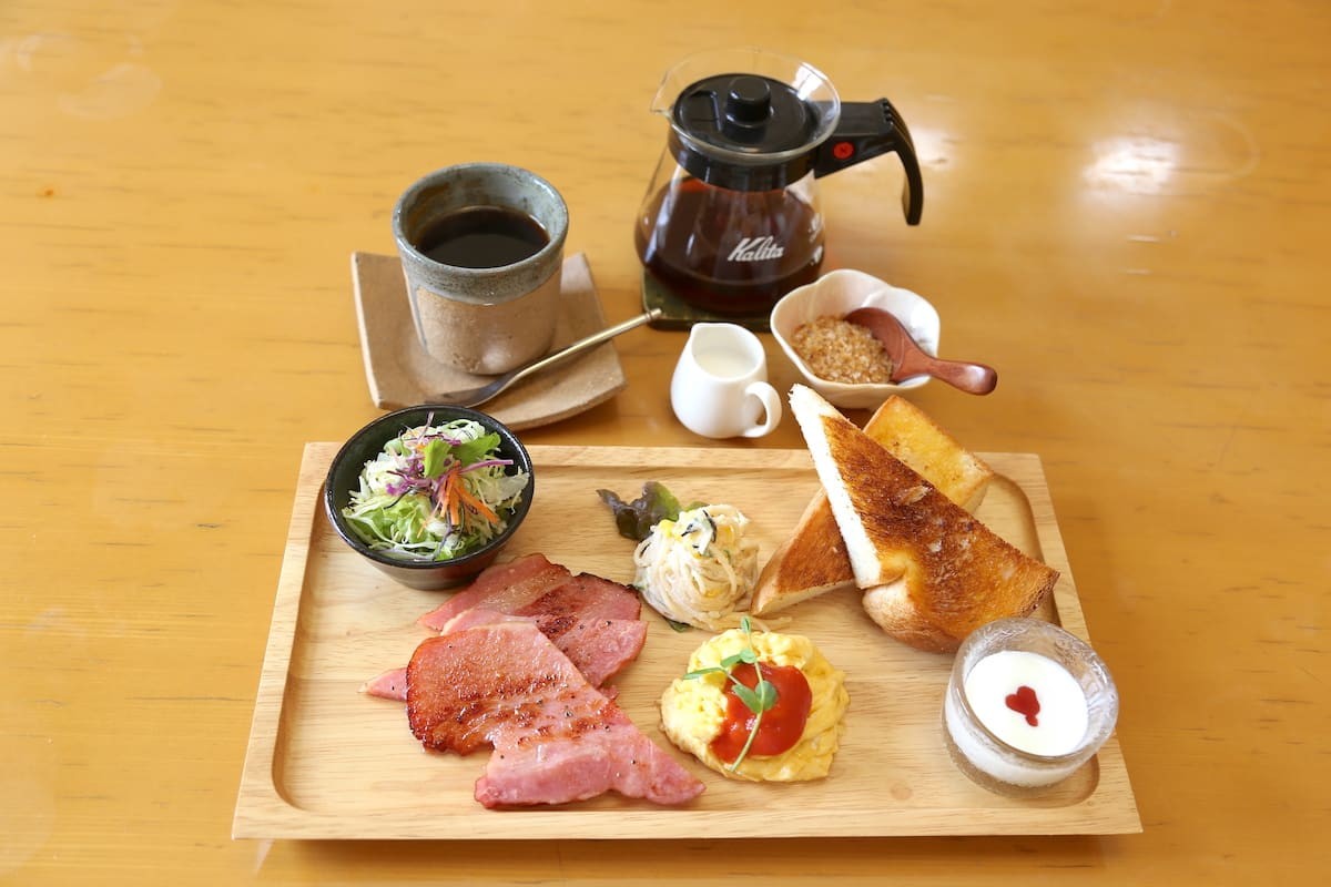 島根県松江市の創作レストラン『山里の香り ここな 黒田店』のモーニングメニュー