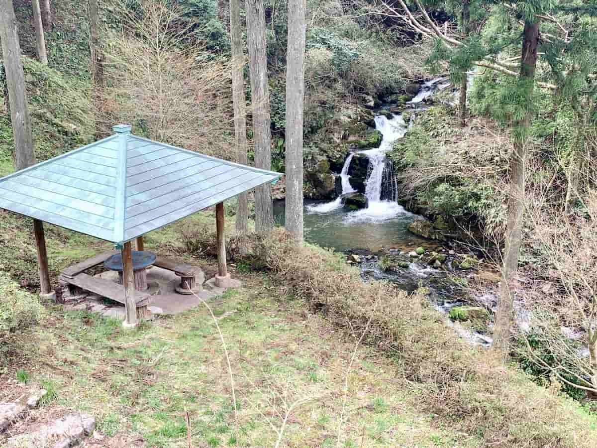 島根県仁多郡奥出雲町にある「トウトウの滝」の様子