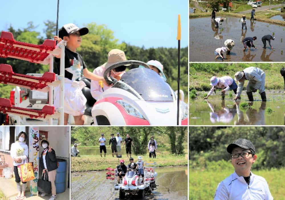 島根県奥出雲町の追谷地区の地域団体「ぼくらの学校」で行われた田植えの様子