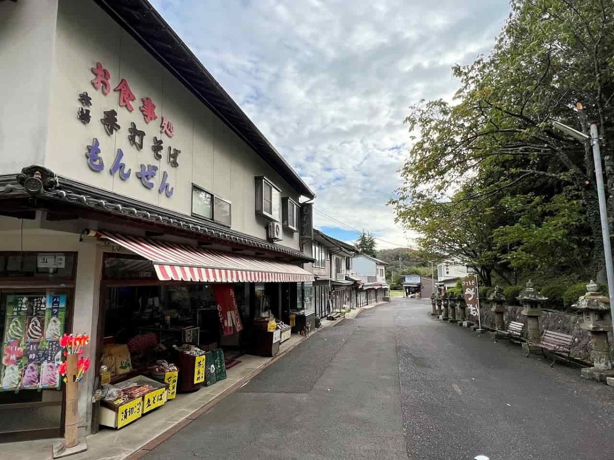 島根県出雲市にある『一畑薬師』参道の様子