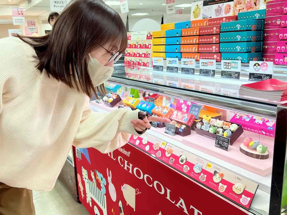 鳥取県米子市の『JU米子高島屋』でやってるバレンタインフェアの会場の様子