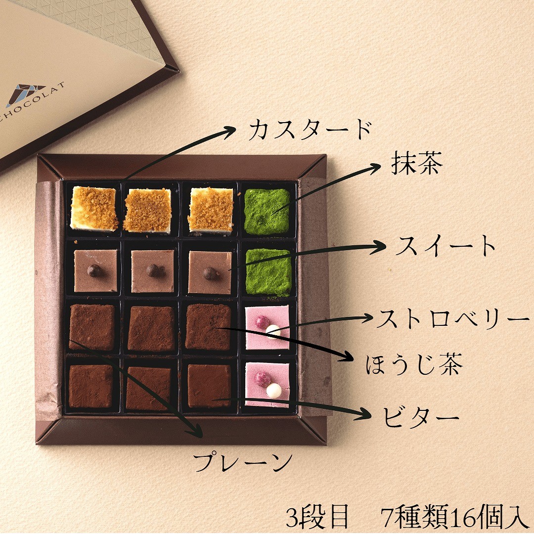 鳥取県鳥取市の鳥取砂丘前にある生チョコレート専門店『△Chocolat』の商品「ラグジュアリーセレクト（29個入）」