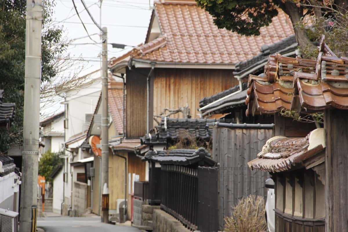 島根県江津市都野津町の昔ながらの町並み