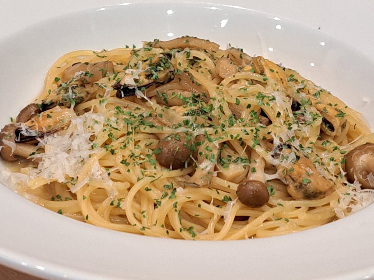 島根県出雲市にオープンした『イタリア食堂ポー』のパスタ