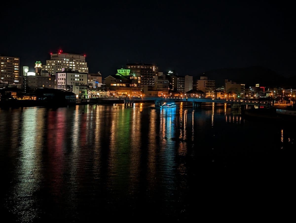 松江市・大橋川周辺の夜景