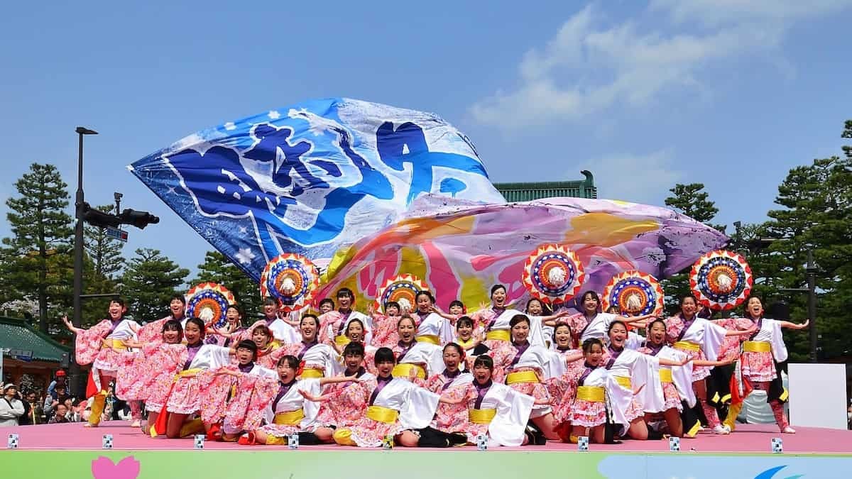 鳥取市を拠点に活動しているよさこいチーム「桜道里（おーどりー）」