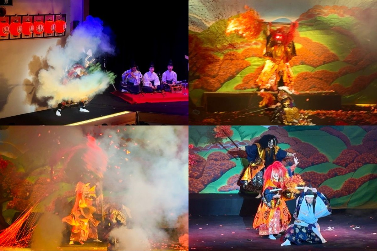 島根県出雲市佐田町で石見神楽公演を行う「高津神楽社中」