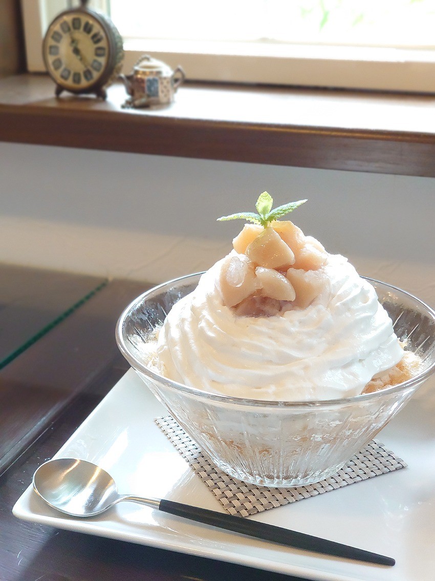 島根県松江市にある『紅茶専門店パンジェンシー』のかき氷