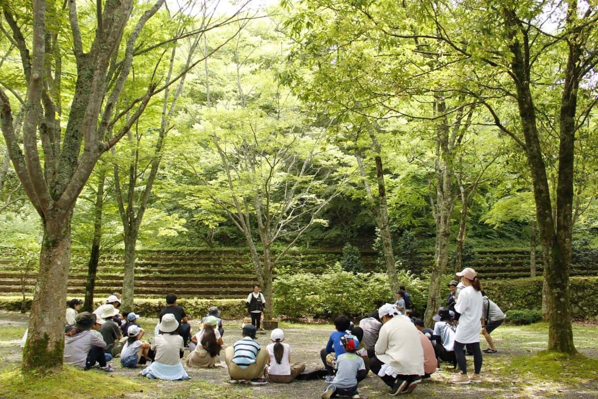 島根県益田市で開催されたイベント「外遊びごはんの会」の会場の様子