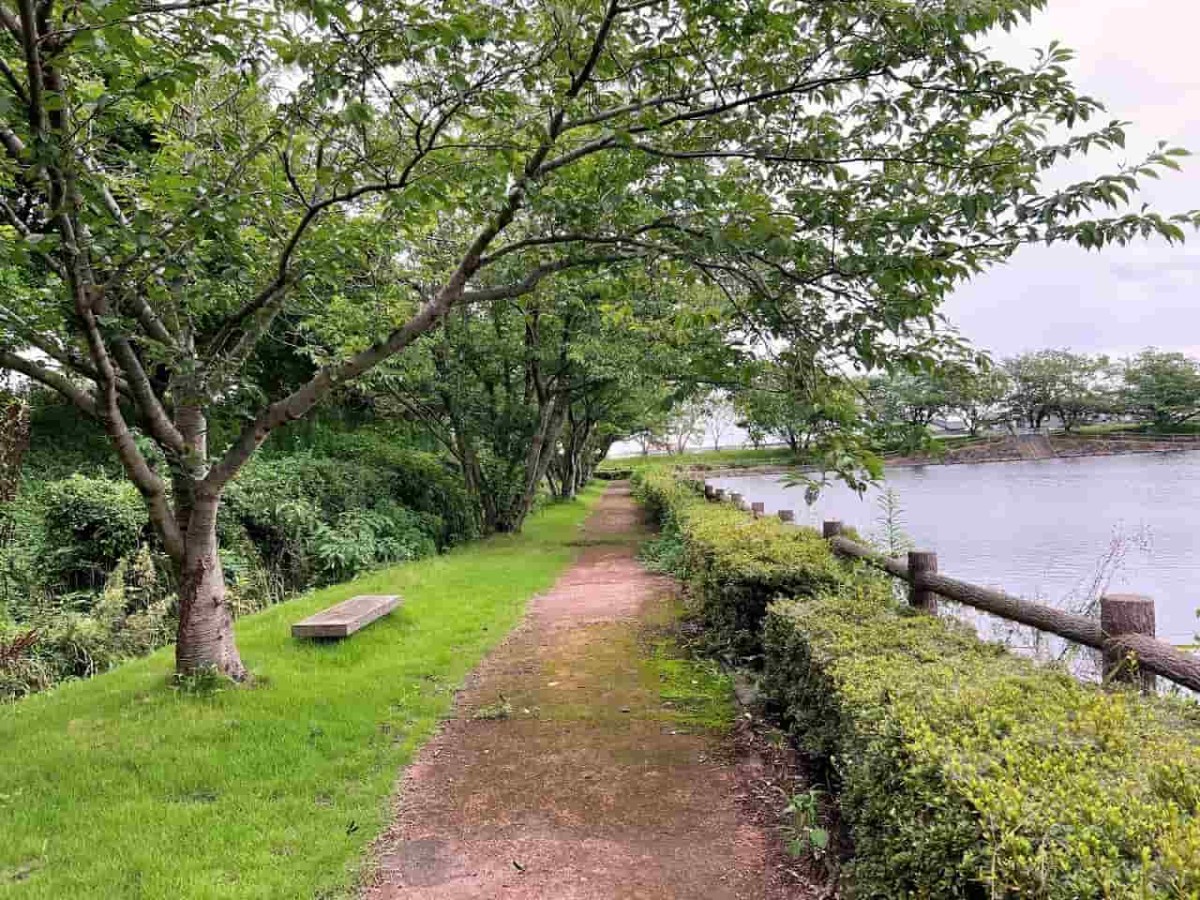 鳥取県東伯郡琴浦町にある『水辺公園』の様子