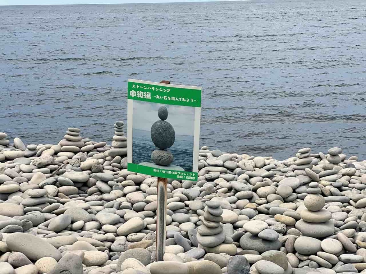 鳥取県琴浦町にある自然海岸「鳴り石の浜」の様子