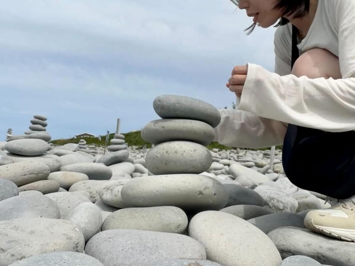 鳥取県琴浦町にある自然海岸「鳴り石の浜」の様子