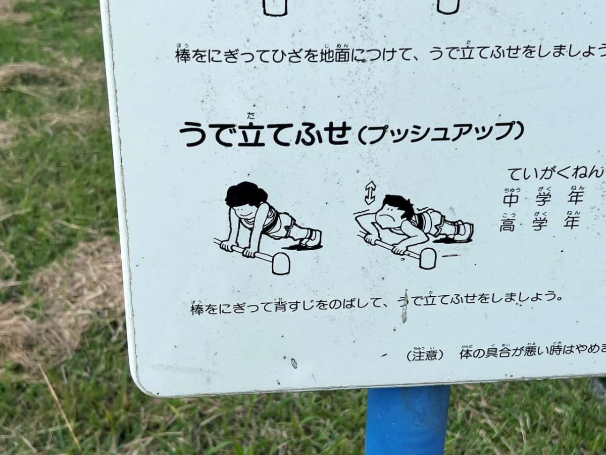 島根県出雲市にある『中の島西公園』のフィットネス遊具