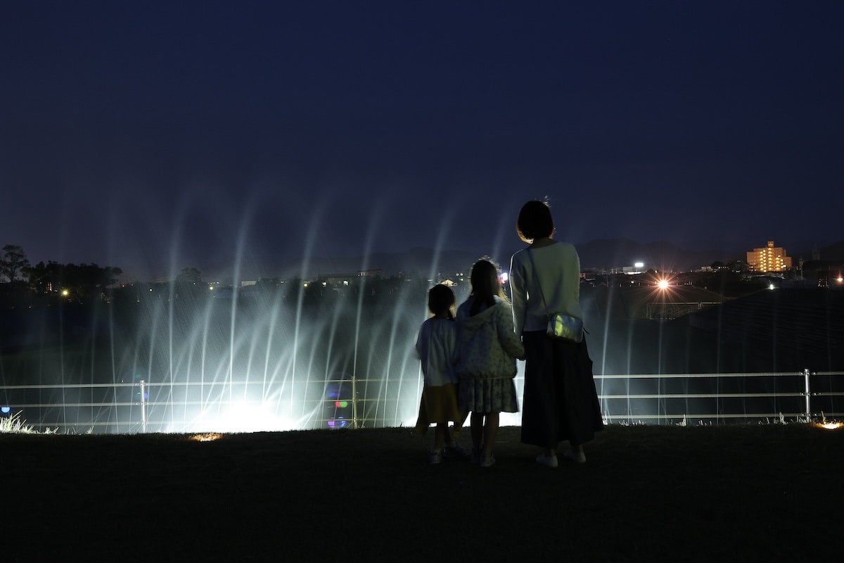 鳥取県のプロサッカークラブ「ガイナーレ鳥取」のイベント「大夜宴スタジアム」のイルミネーション