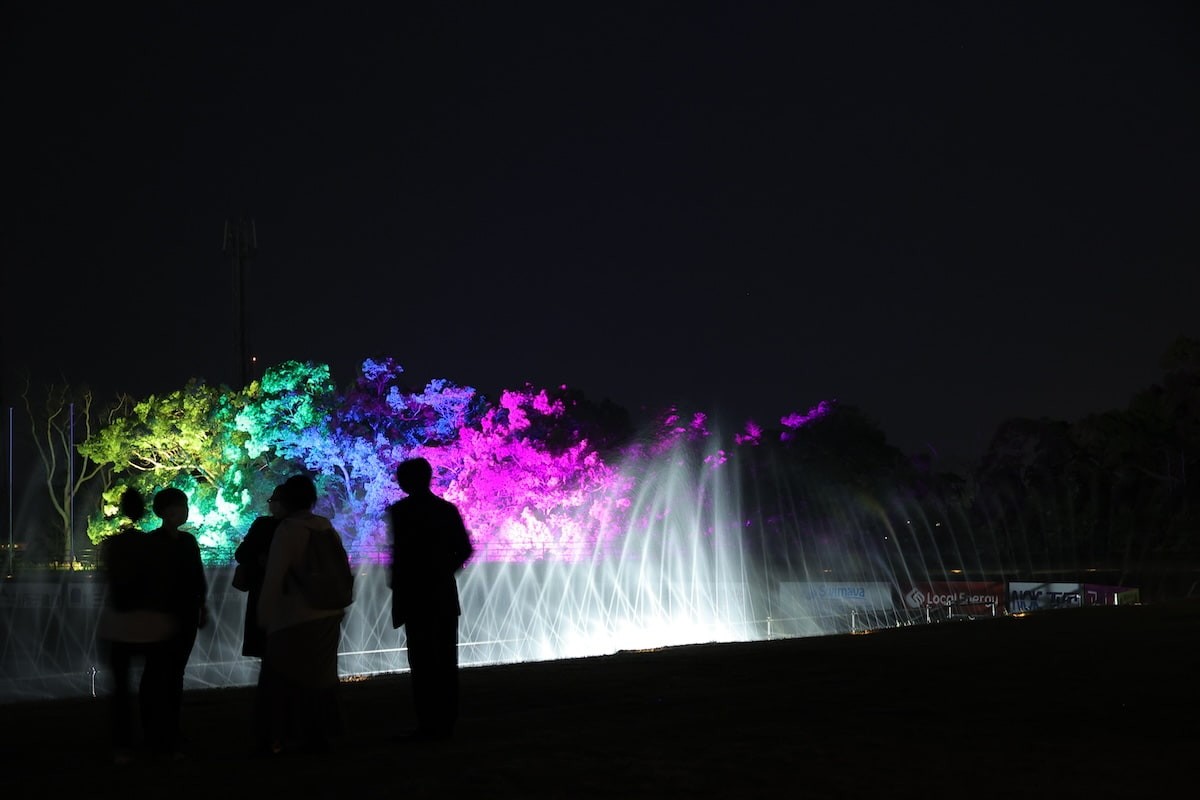 鳥取県のプロサッカークラブ「ガイナーレ鳥取」のイベント「大夜宴スタジアム」のイルミネーション