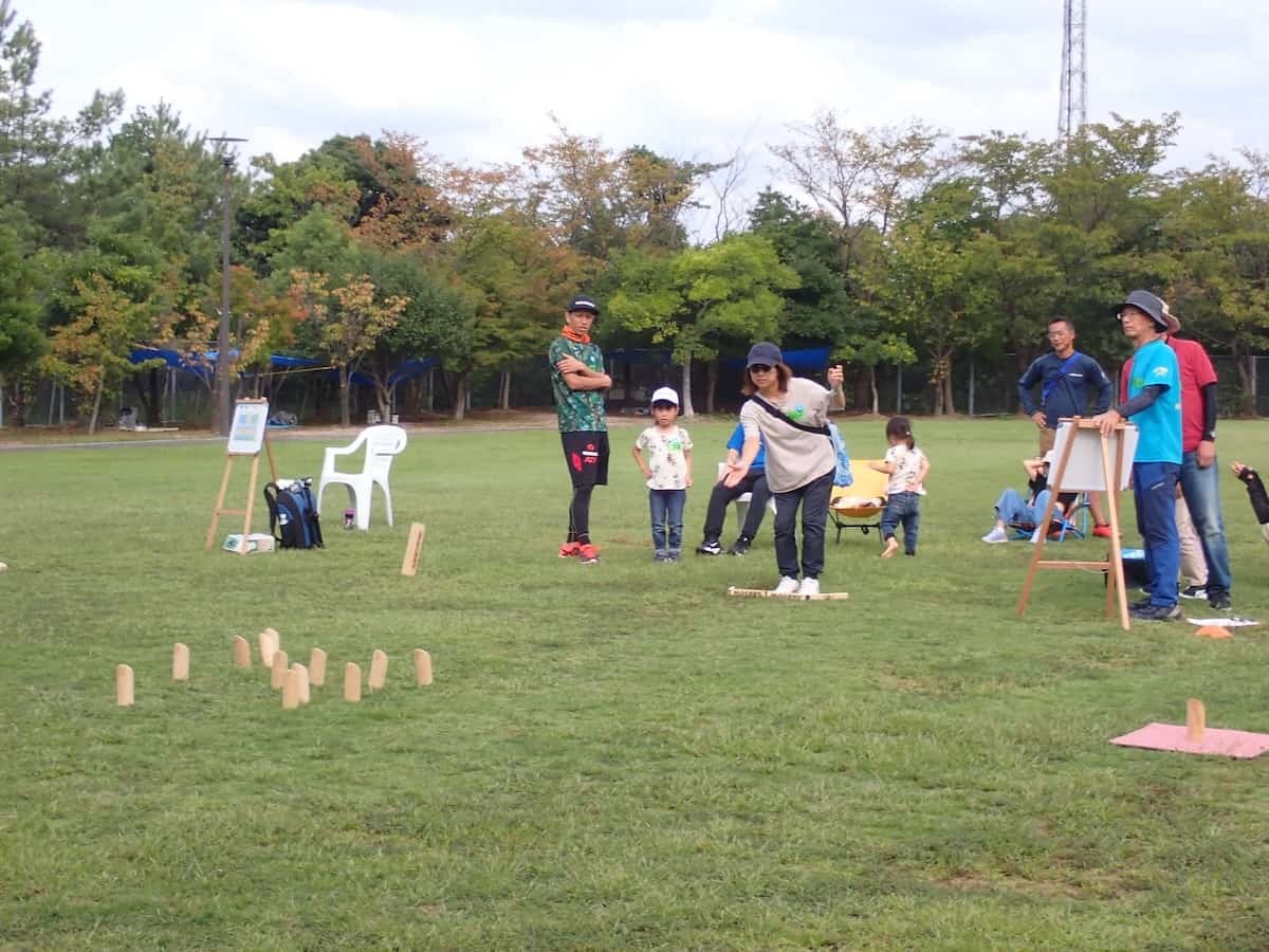 鳥取県浜田市にある『海のみえる文化公園』で開催された「防災×モルック体験」イベントの様子