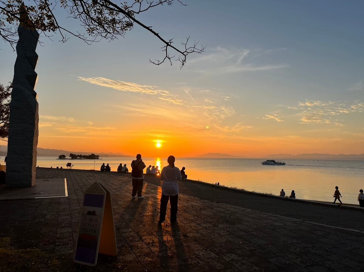 島根県松江市にある宍道湖の夕日