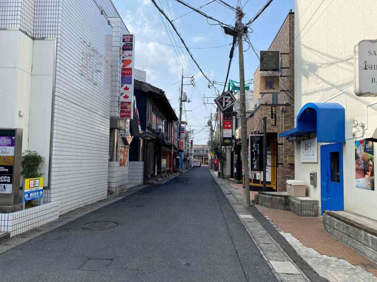 島根県松江市の繁華街「伊勢宮」の様子