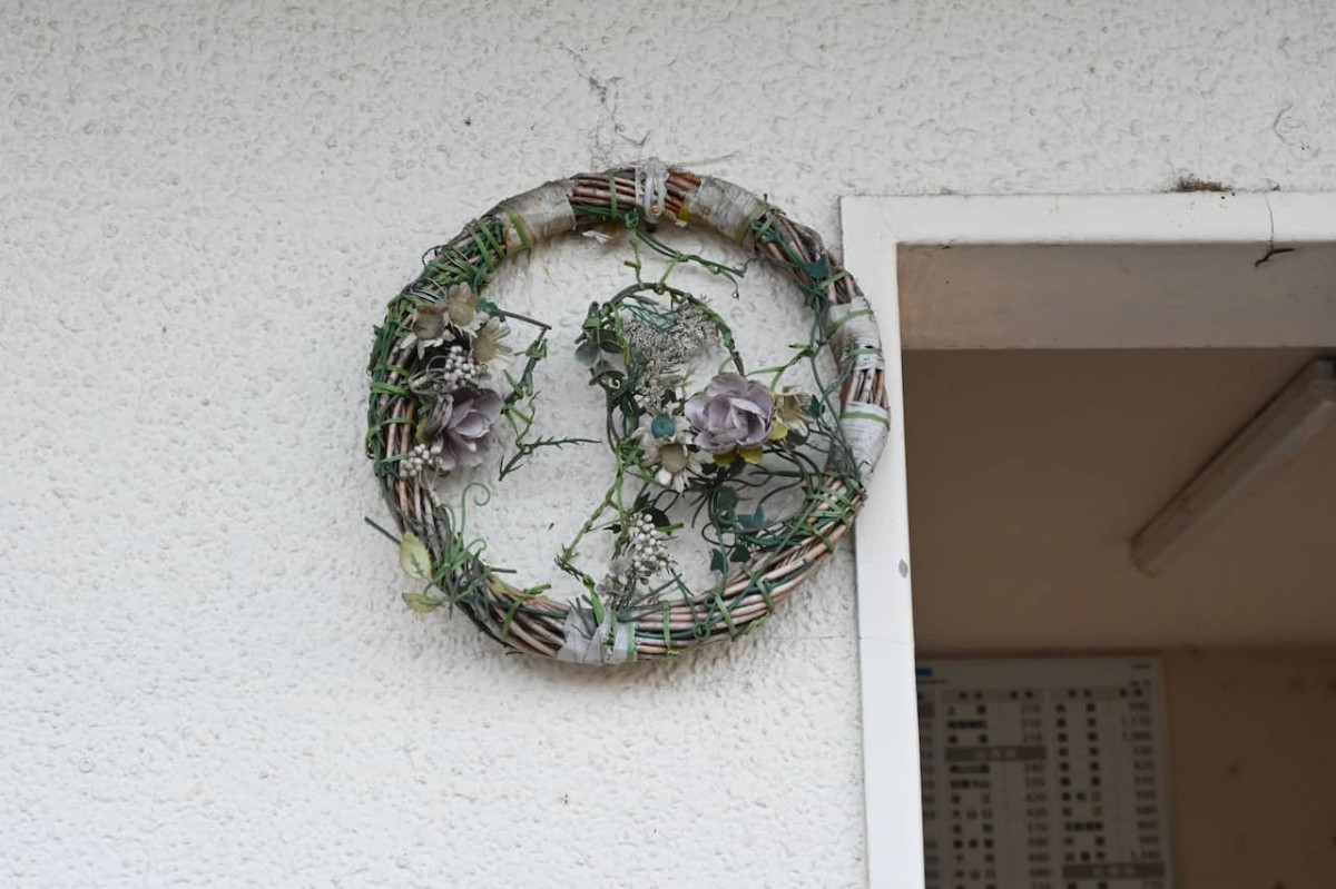 鳥取県米子市にある『和田浜駅』に飾ってあったリース