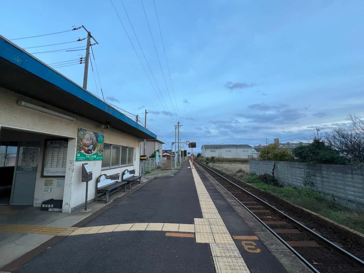 鳥取県米子市にある『和田浜駅』のホーム