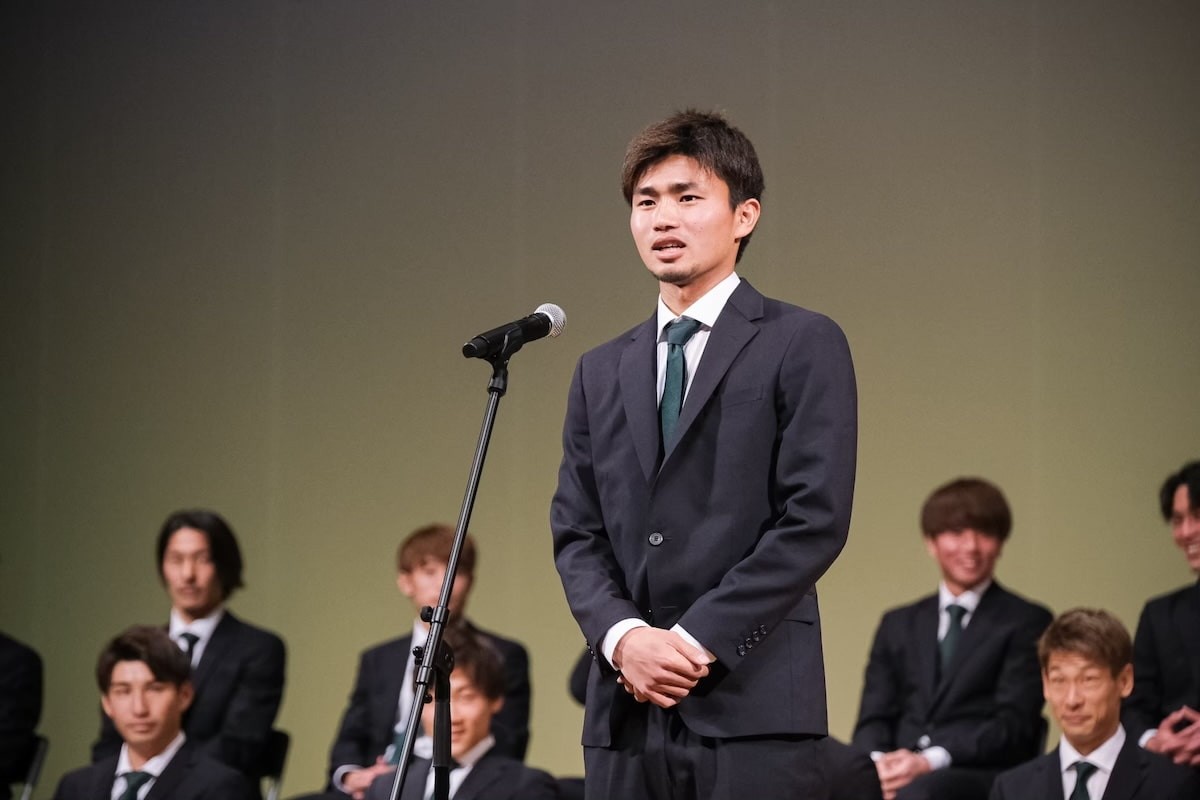 鳥取県のプロサッカークラブ「ガイナーレ鳥取」の「出陣式」の様子