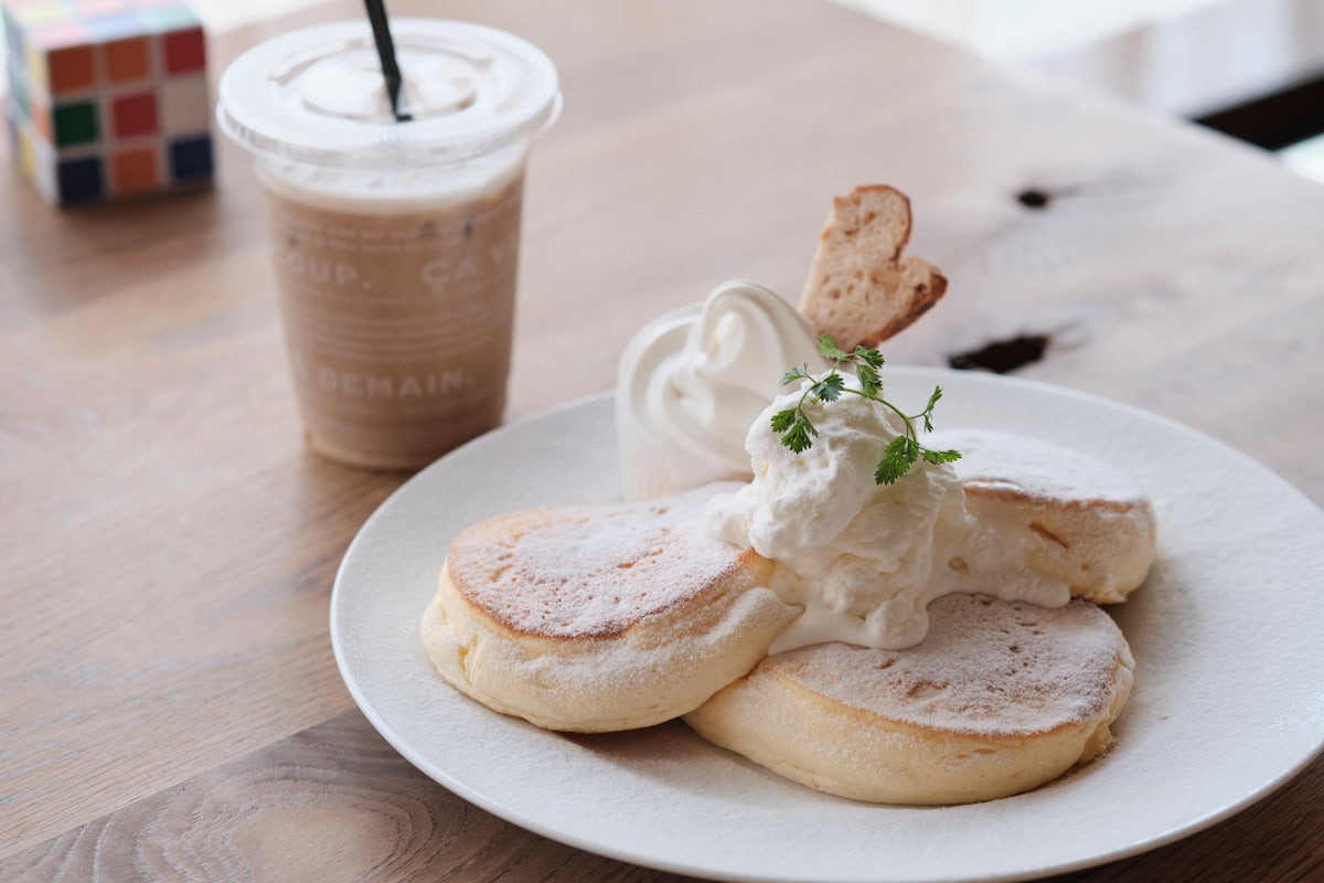 島根県松江市『パンケーキ＋カフェラテ』のパンケーキ