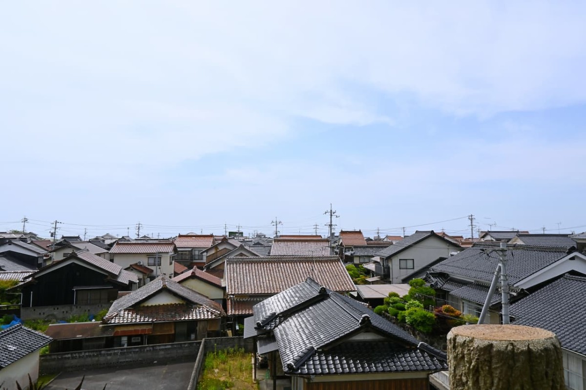 島根県江津市にある『波子駅』からの眺め