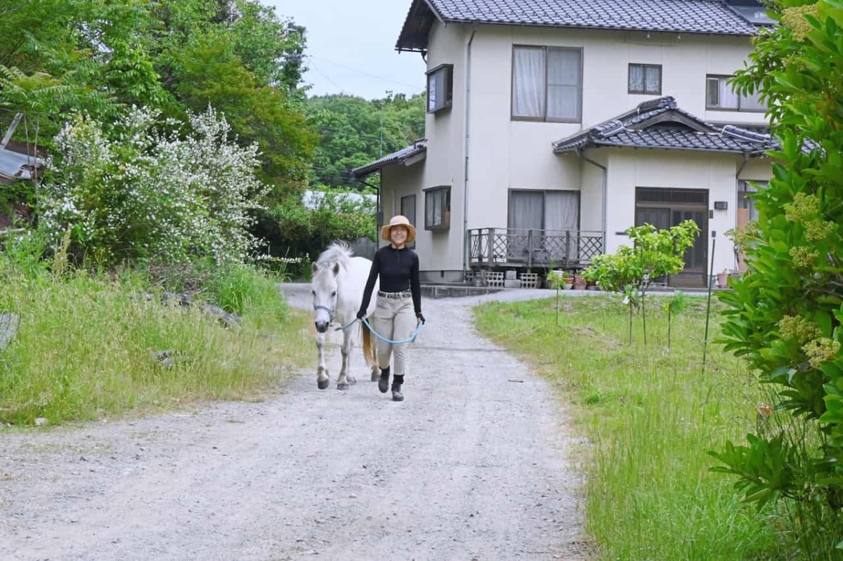 島根県江津市にある『うま牧場レライ』のオーナー