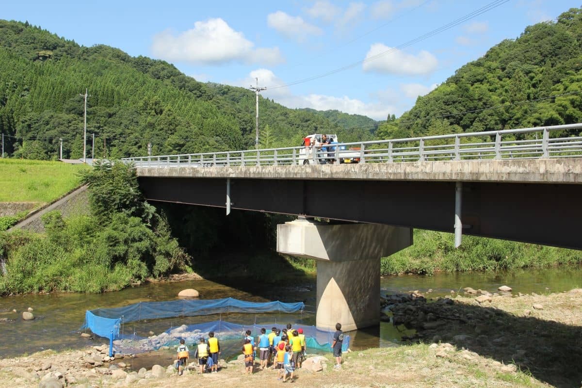 川遊びの会場