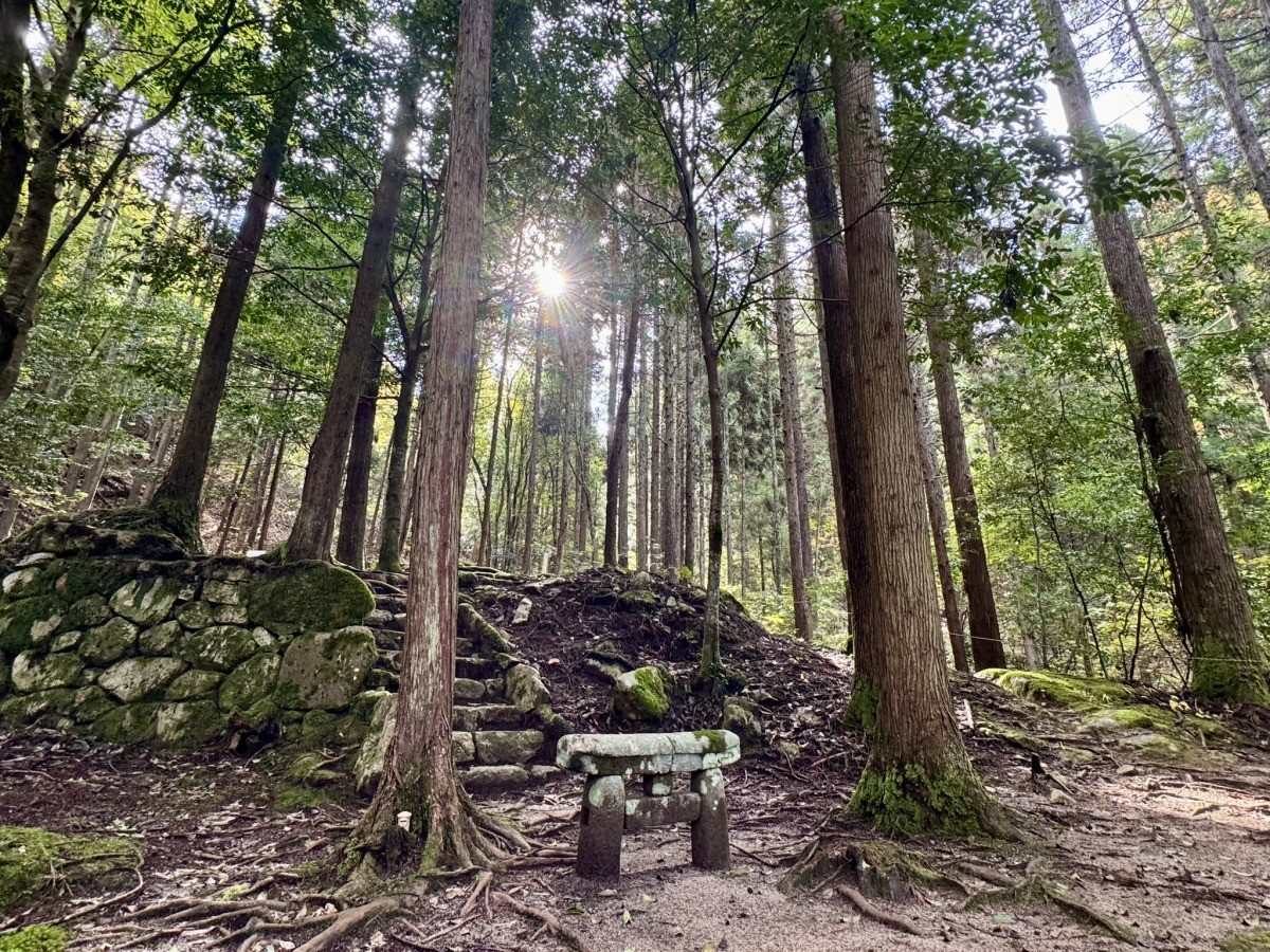 鳥取市佐治町大井にある『熊野神社遺跡』の鳥居