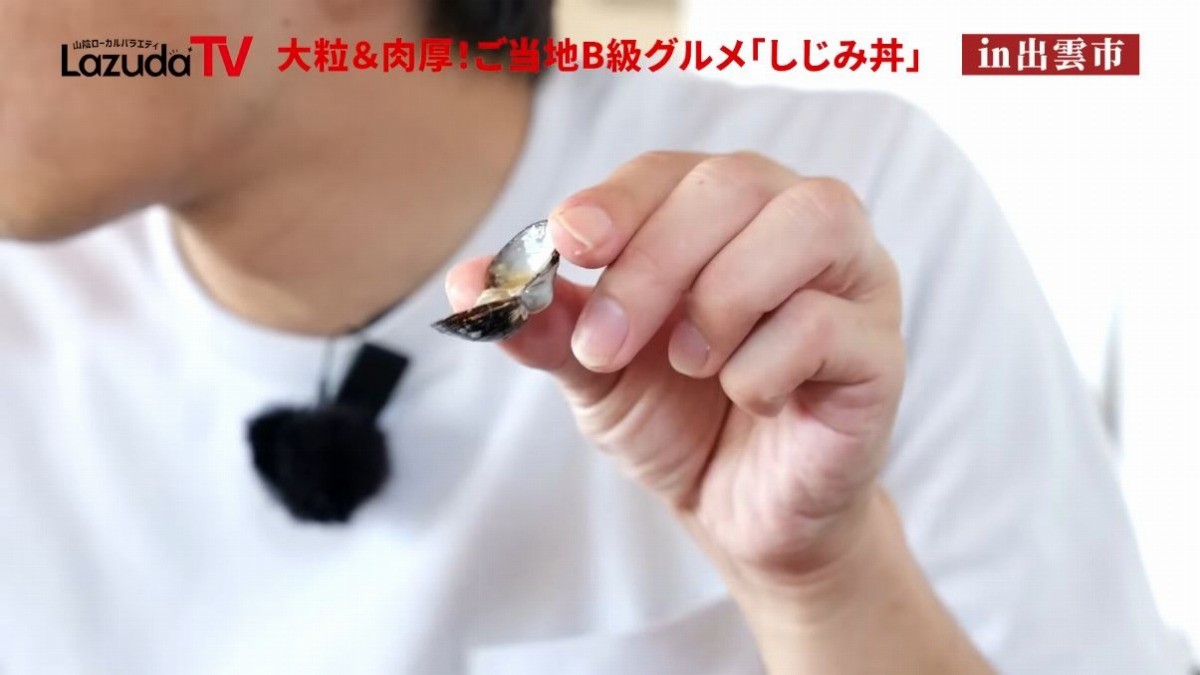 出雲市にある食事処「山里波」のしじみ丼に入っている殻