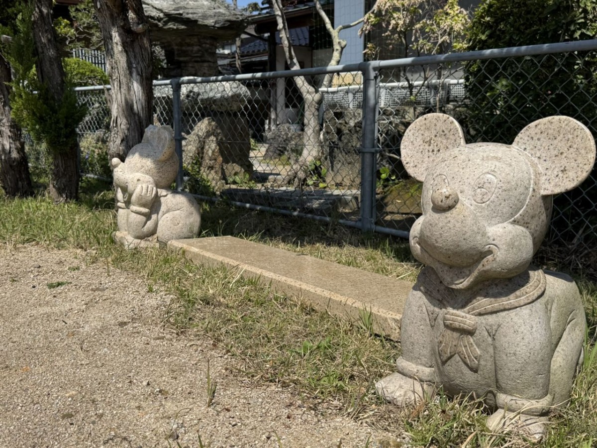 リニューアルした米子市『目久美公園』のミッキー＆ミニー