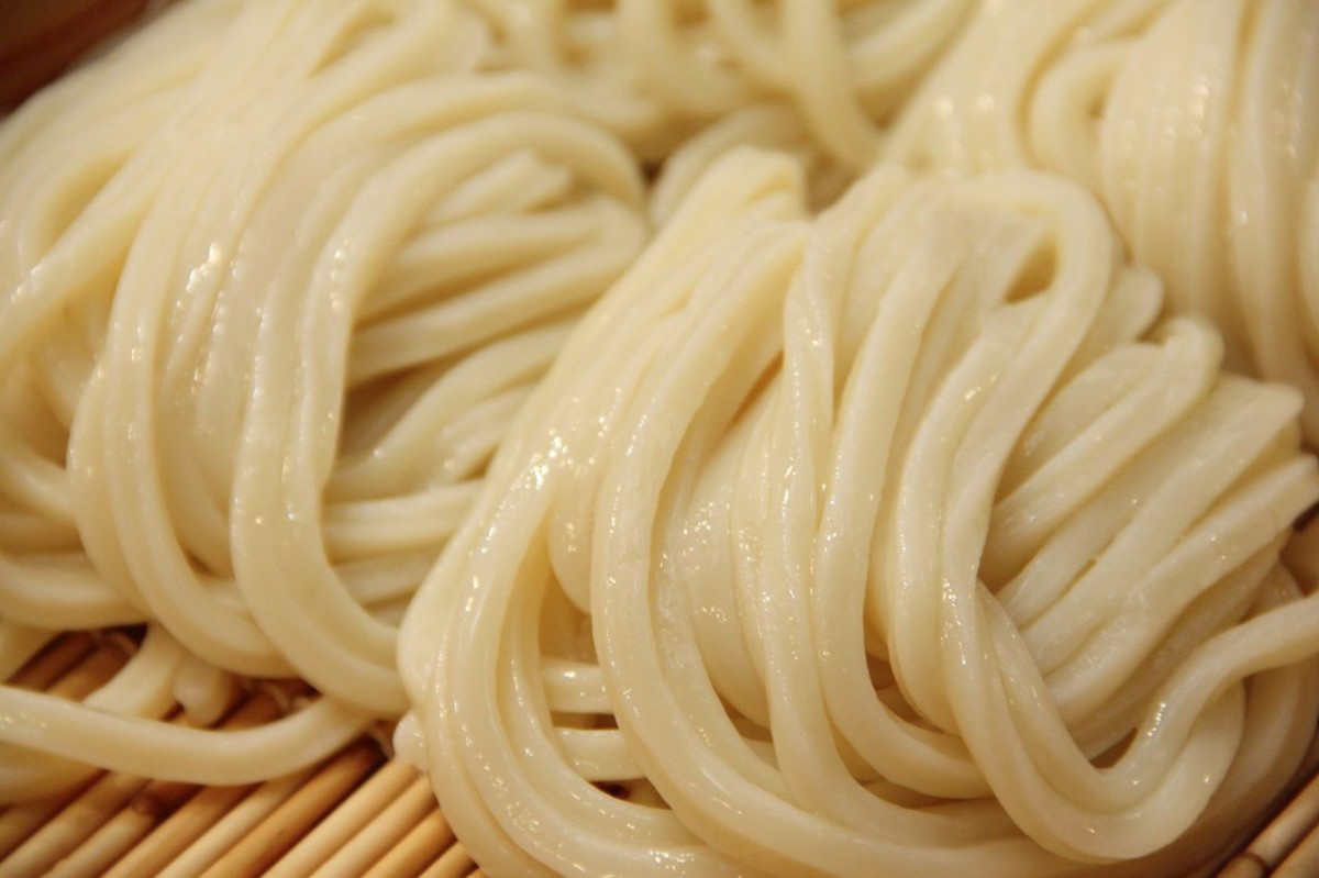 ゆで上がった麺