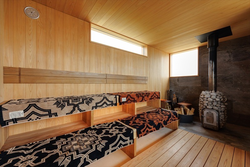 松江市八束町にある「エクストラオーディナリー プレイス モトシマ」のサウナ