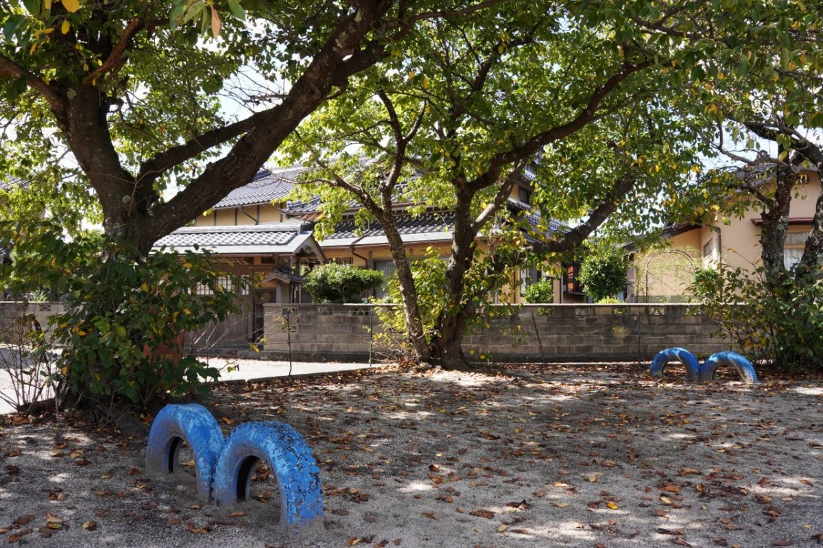 島根県松江市八束町馬渡・大根島にある『馬渡公園』の木陰