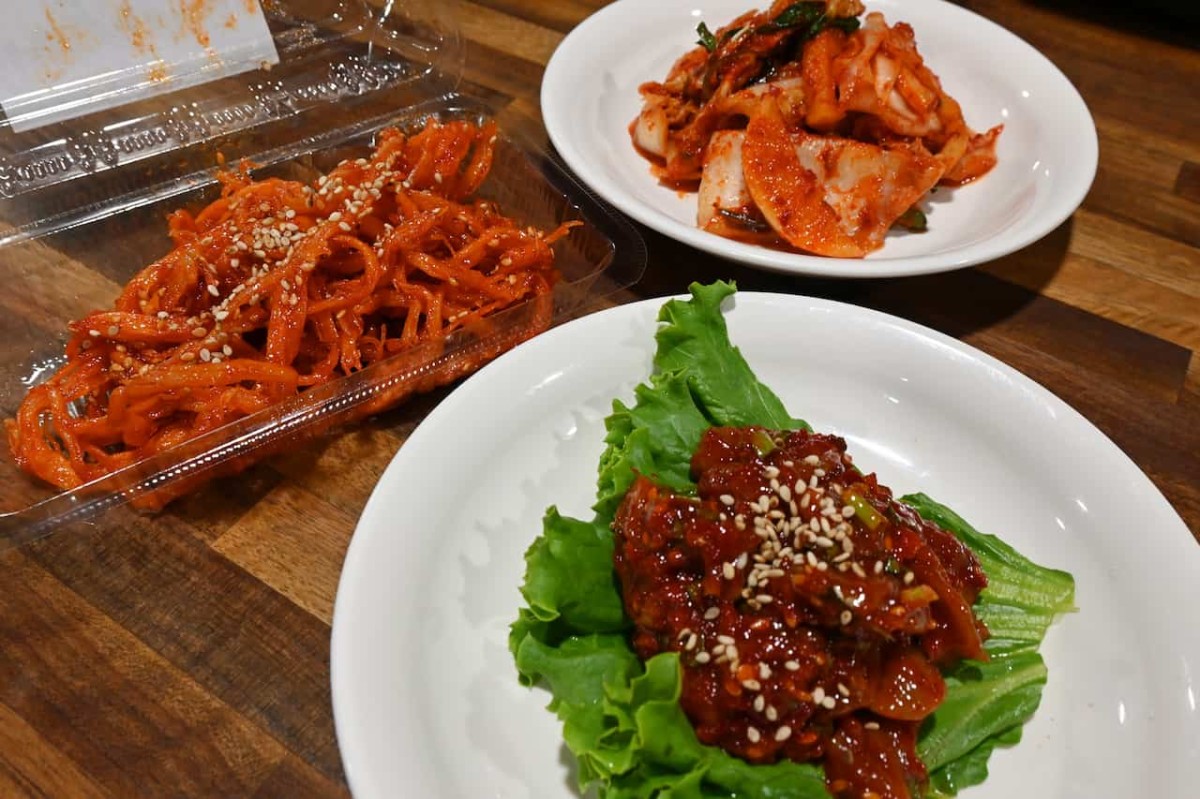 島根県安来市にある韓国料理の居酒屋『メトロ』のキムチ