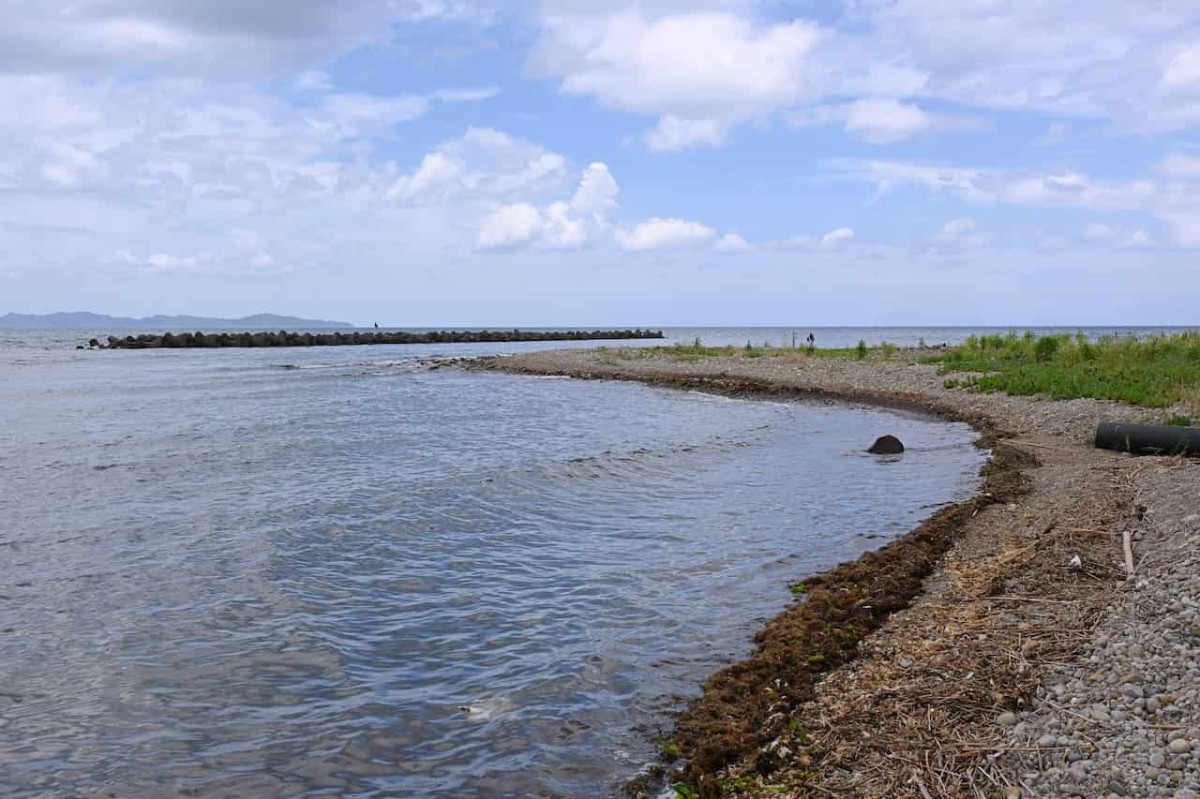 鳥取県米子市淀江町にある『今津海岸』の様子