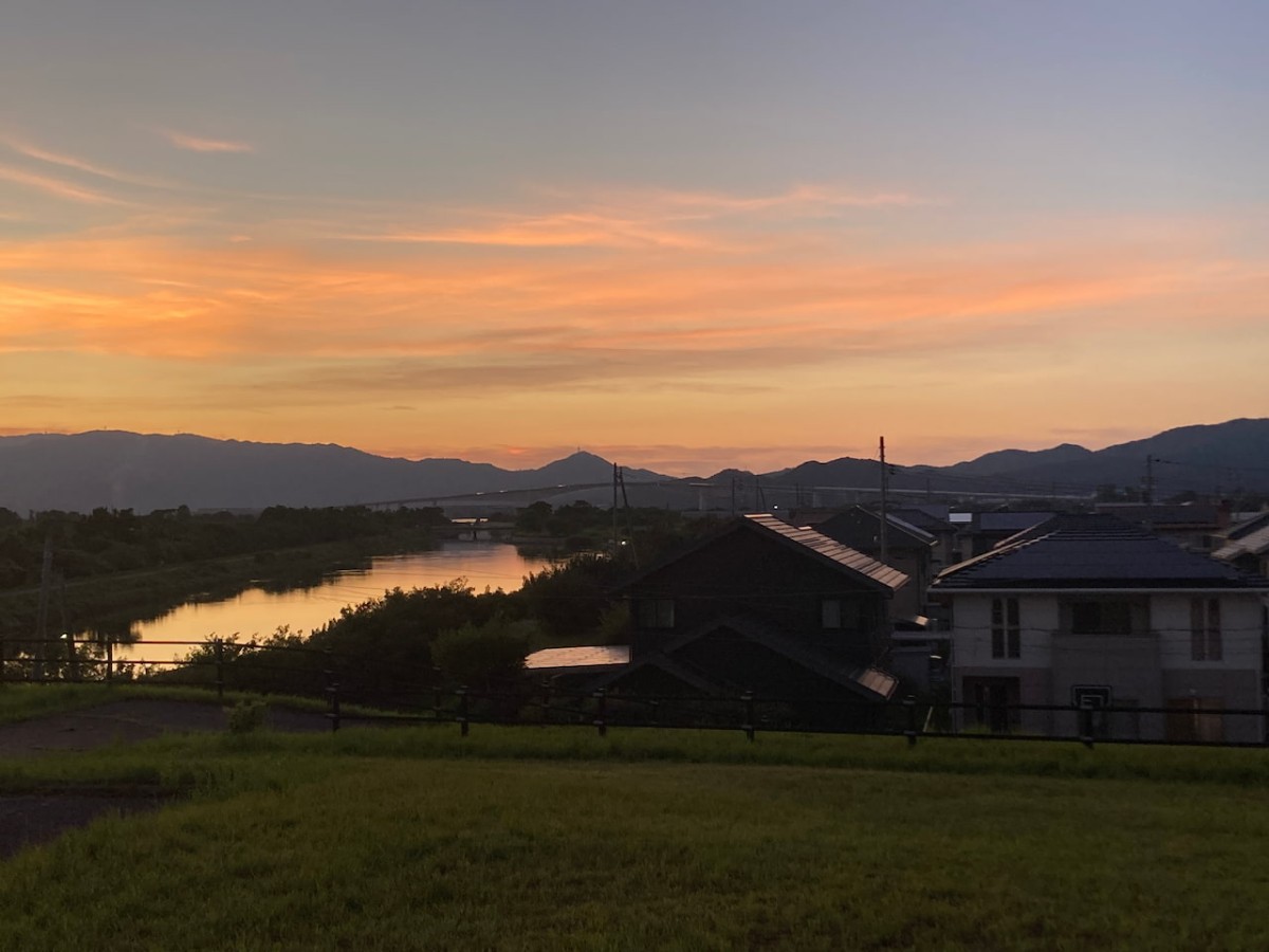 鳥取県境港市にある『親水公園』から見る夕景