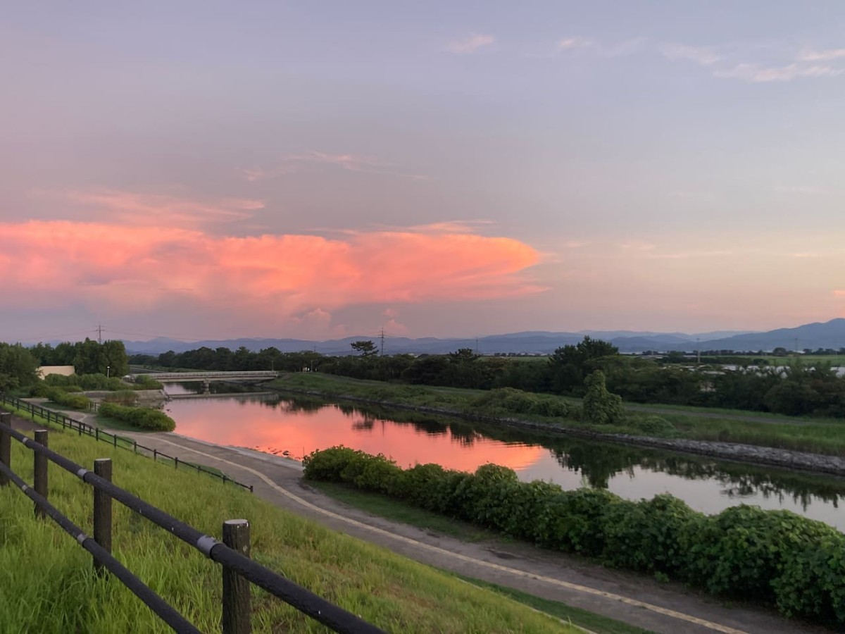 鳥取県境港市にある『親水公園』から見る夕景