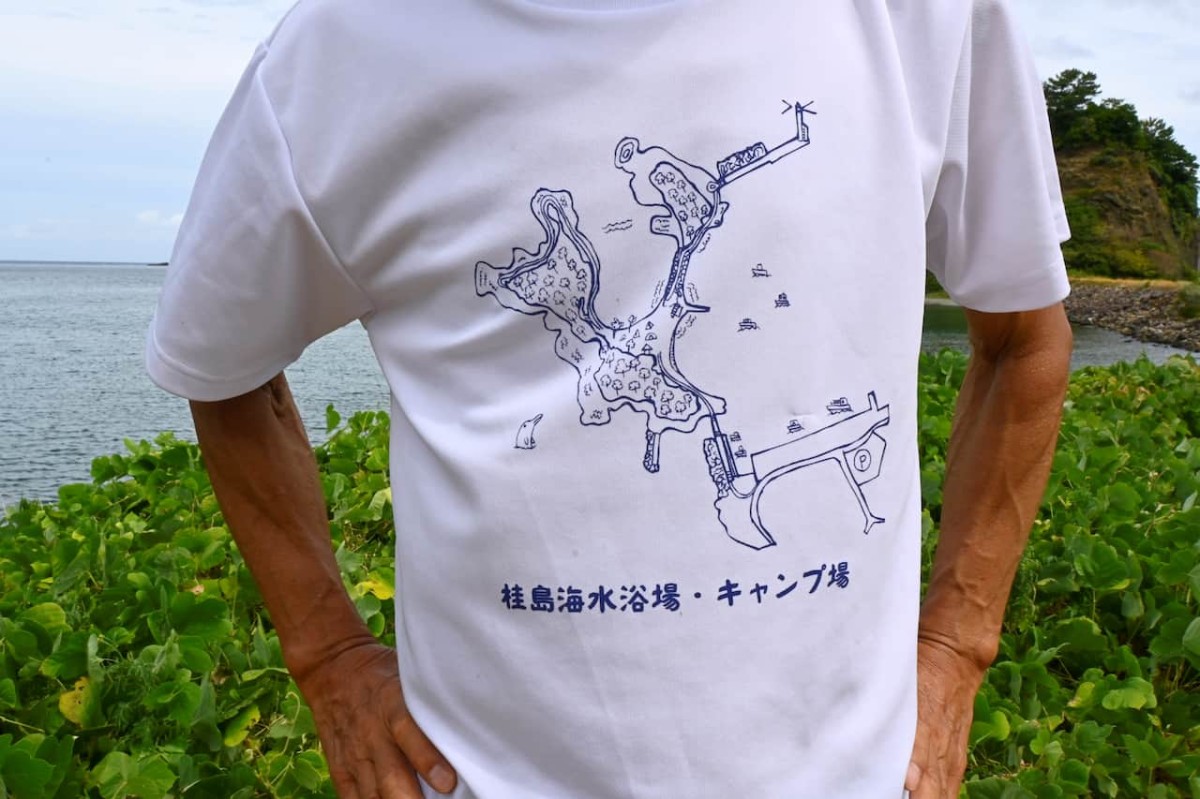 島根県松江市にある桂島キャンプ場のイメージTシャツ